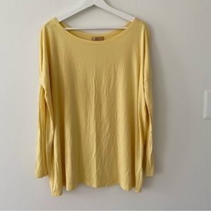 PIKO Women’s Boatneck Long Sleeve T-Shirt Yellow GUC